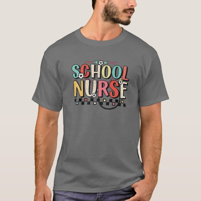 T-shirt Retro Infirmière De L'École Retour À L'École 2022  (Devant)