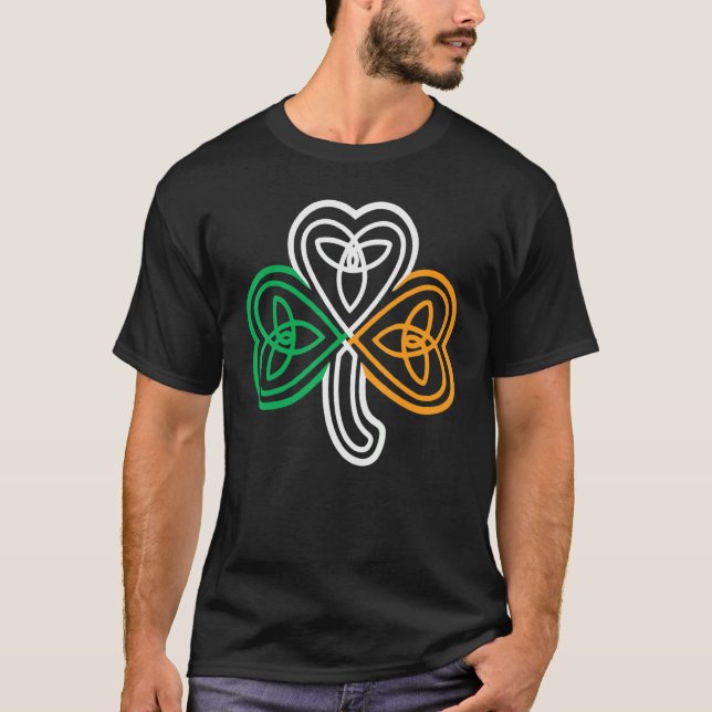 T-shirt Retro Ireland Shamrock Funny St Patrick S Day Iris (Devant)