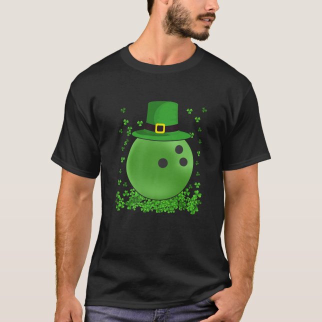 T-shirt Retro Irish Bowling Shamrock Sports St. Patrick's (Devant)