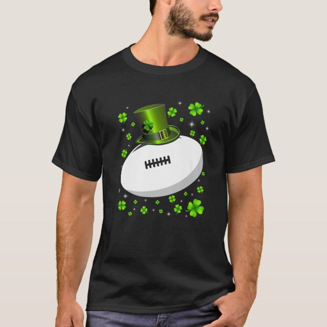T-shirt Retro Irish Rugby Sports Shamrocks St. Patrick's D (Devant)