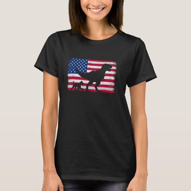 T-shirt Retro Irish Terrier 4 juillet US American Flag P (Devant)