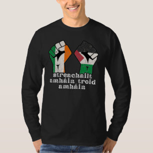 T-shirt Rétro Irlande Palestine Solidarité Première révolu