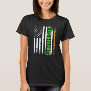 T-shirt Retro Irlande Pêche Hobbies Usa Drapeau St Patrick