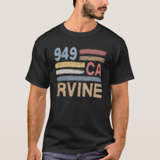 T-shirt Retro Irvine Area Code 949 Résidents State Califor