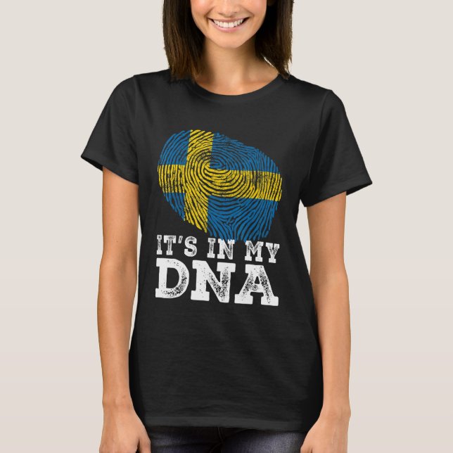 T-shirt Retro It's In My Dna Suède Drapeau Empreinte (Devant)