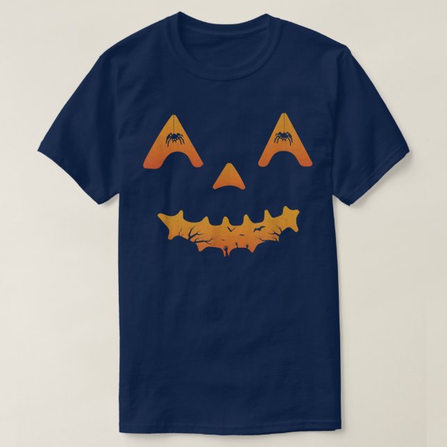 T-shirt Retro JackOLantern Scary Pumpkin Face Funny Hallow (Design devant)