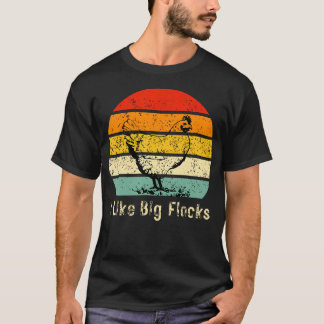 T-shirt Rétro J'aime les grands troupeaux Amateur de poule