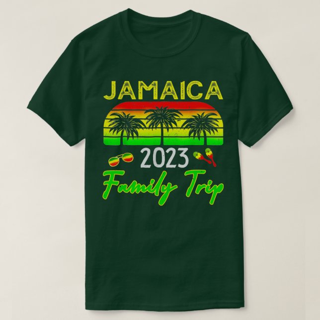 T-shirt Retro Jamaïque Famille Vacances 2023 Jamaican Holi (Design devant)