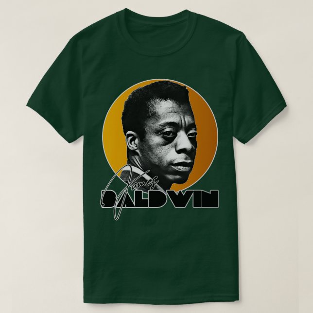 T-shirt Retro James Baldwin Gold Hommage (Design devant)