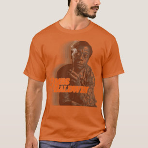 T-shirt Retro James Baldwin Sepia Fade Hommage
