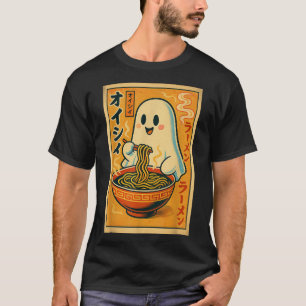 T-shirt Retro Japonais Ghost Manger Ramen Kawaii Art