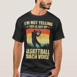 T-shirt Rétro Je ne hurle pas C'est juste mon Basketball P