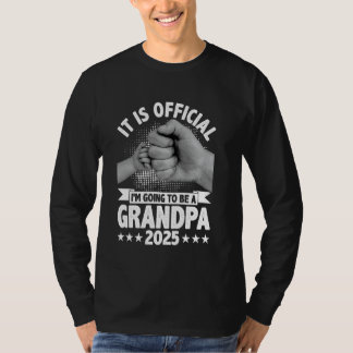 T-shirt Rétro Je vais être un grand-père 2025 Coup de poin