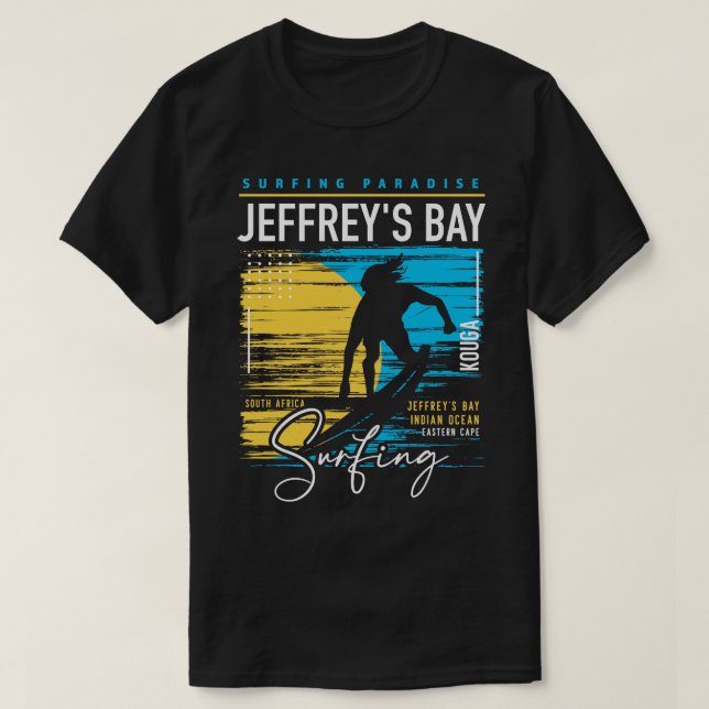 T-shirt Retro Jeffreys Bay Afrique du Sud Surfeurs Surfeur (Design devant)