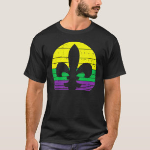 T-shirt Retro Jester Casquette Silhouette Mardi Gras Carni