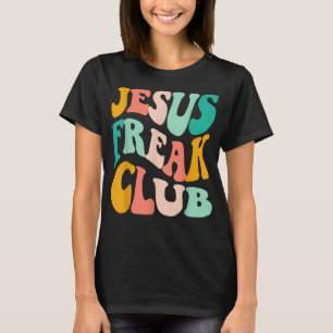 T-shirt Retro Jesus-Freak Club Bible Verse Jesus-Lover Emp