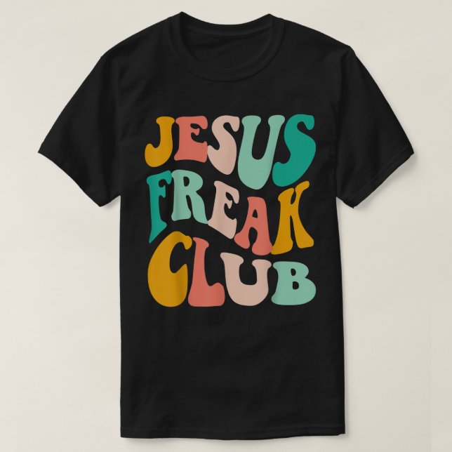 T-shirt Retro Jesus-Freak Club Bible Verse Jesus-Lover Emp (Design devant)