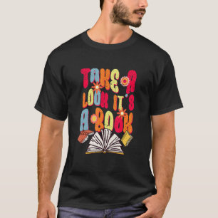 T-shirt Retro Jetez un oeil c'est dans un livre Lecture Li