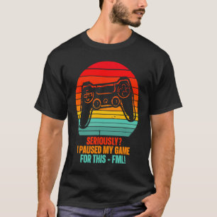 T-shirt Retro Jeux Vidéo Jeu Vintage J'Ai Suspendu Mon Jeu