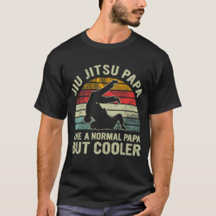 T-shirt Retro Jiu Jitsu Papa Comme Un Papa Normal Mais Gla