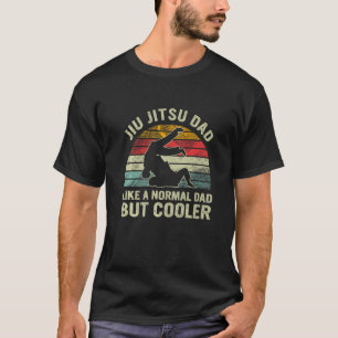 T-shirt Retro Jiu Jitsu Papa Comme Un Papa Normal Mais Gla