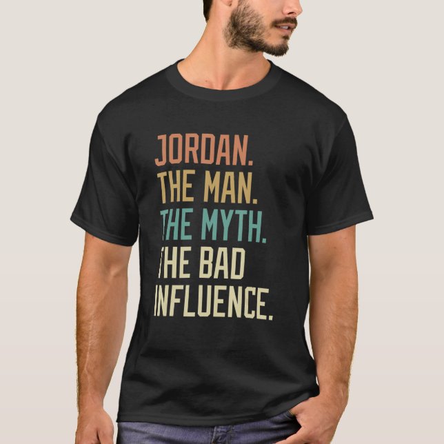 T-shirt Retro Jordan L'homme Le mythe La mauvaise influenc (Devant)