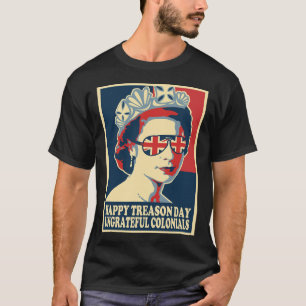 T-shirt Retro Joyeuse Journée de la trahison 4 juillet col