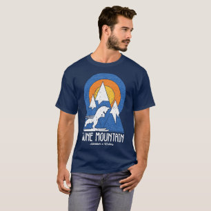 T-shirt Retro June Mountain Ski White Fox