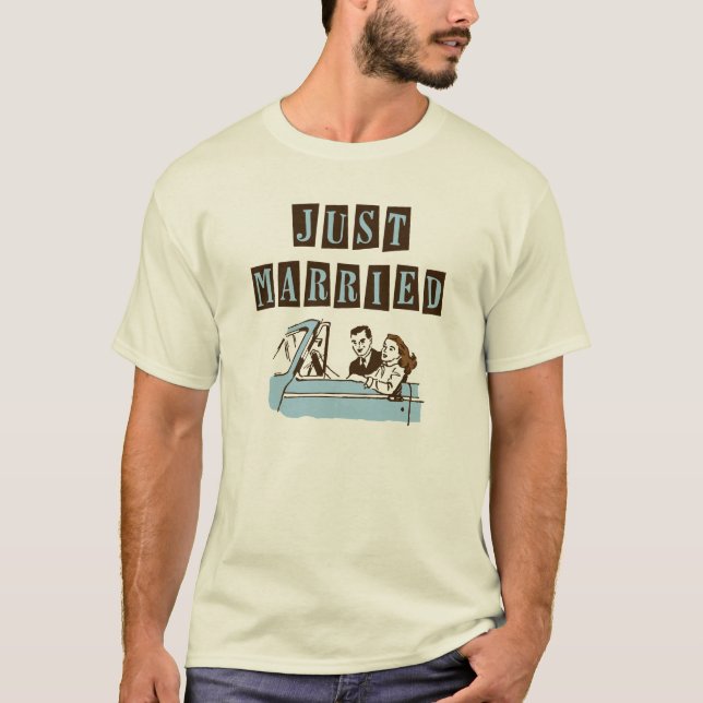 T-shirt Retro Juste Marié (Devant)