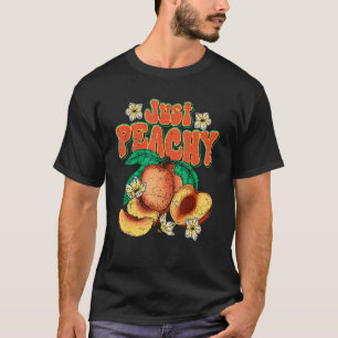 T-shirt Retro Juste Peachy Fruit Été Georgia Paches
