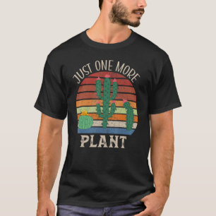 T-shirt Rétro Juste Un Plante De Plus Cactus Succulent Vin
