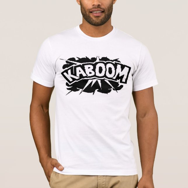 T-shirt Rétro KABOOM ! Souffle - noir et blanc (Devant)