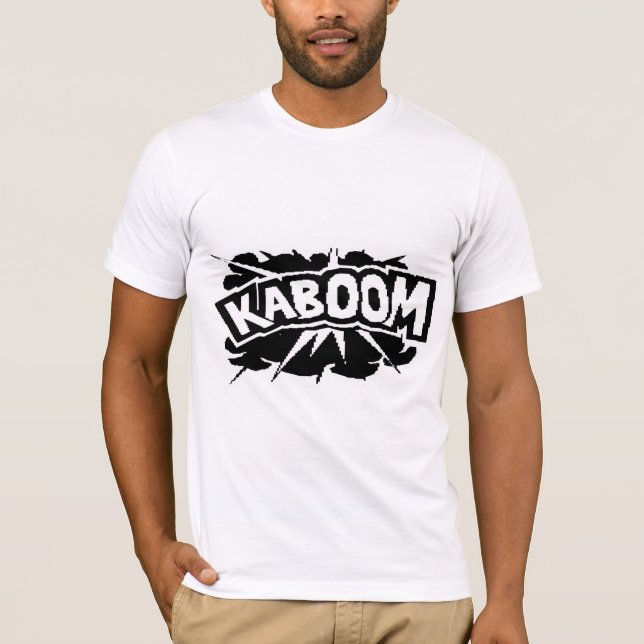 T-shirt Rétro KABOOM ! Souffle - noir et blanc (Devant)