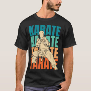 T-shirt Retro Karate Fighter - Arts Martiaux Karate Vintag