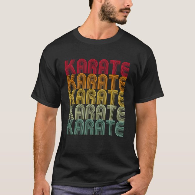 T-shirt Retro Karate Kung Fu Fighting  Karate Men Women (Devant)