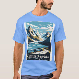 T-shirt Retro Kenai Fjords National Park Alaska Tourisme S