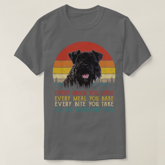T-shirt Retro Kerry Blue Terrier Chaque Snack Que Vous Fai (Design devant)