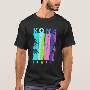 T-shirt Retro Kona Hawaii Beach Summer Souvenir Tropical T