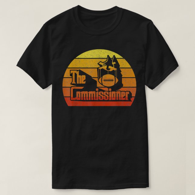 T-shirt Rétro La Commissaire Commission De Football D'Imag (Design devant)
