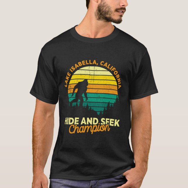 T-shirt Retro Lake Isabella California Big Foot Souvenir (Devant)