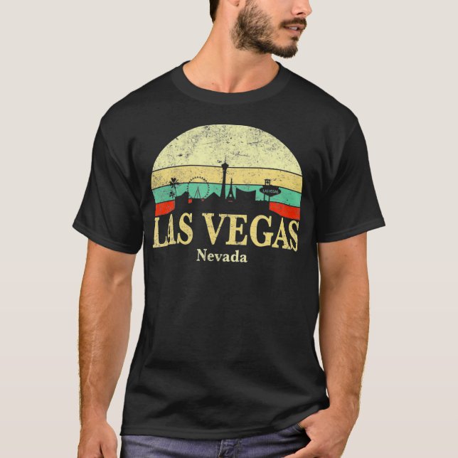 T-shirt Retro Las Vegas Nevada Vegas Strip Sin City (Devant)