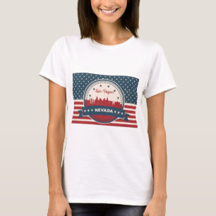 T-shirt Retro Las Vegas Skyline
