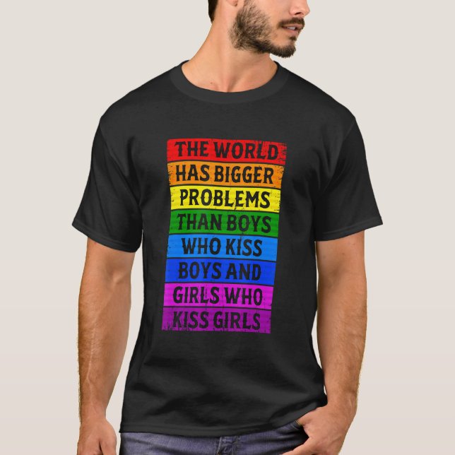 T-shirt Retro Le Monde A De Plus Gros Problèmes Que Gay Le (Devant)