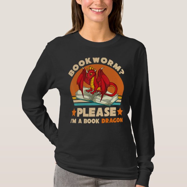 T-shirt Retro Lecture Bookworm S'Il Vous Plaît Je Suis Un  (Devant)