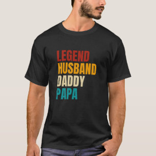 T-shirt Retro Legend Husband Daddy Papa
