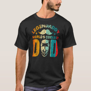 T-shirt Retro Legendaddy Worlds Coolest Papa Pour Légendai