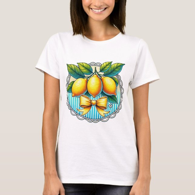 T-shirt Retro Lemon Png | Lemon bow png | retro crawfish (Devant)