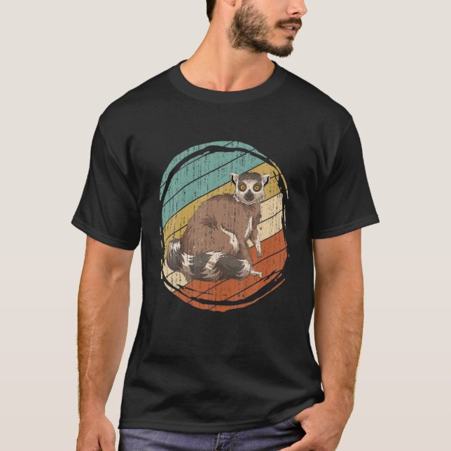 T-shirt Retro Lemur (Devant)