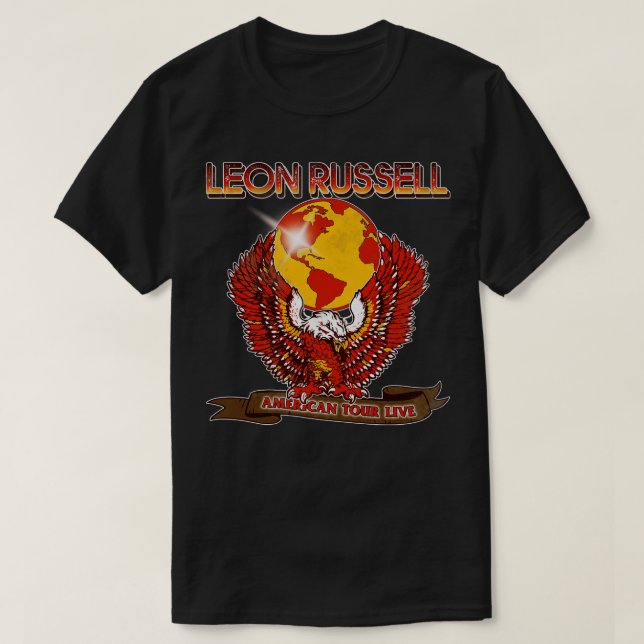 T-shirt Retro Leon Russell Tour Eagle Design (Design devant)