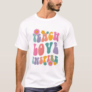 T-shirt Retro Leopard Apprendre Amour Inspirer Art